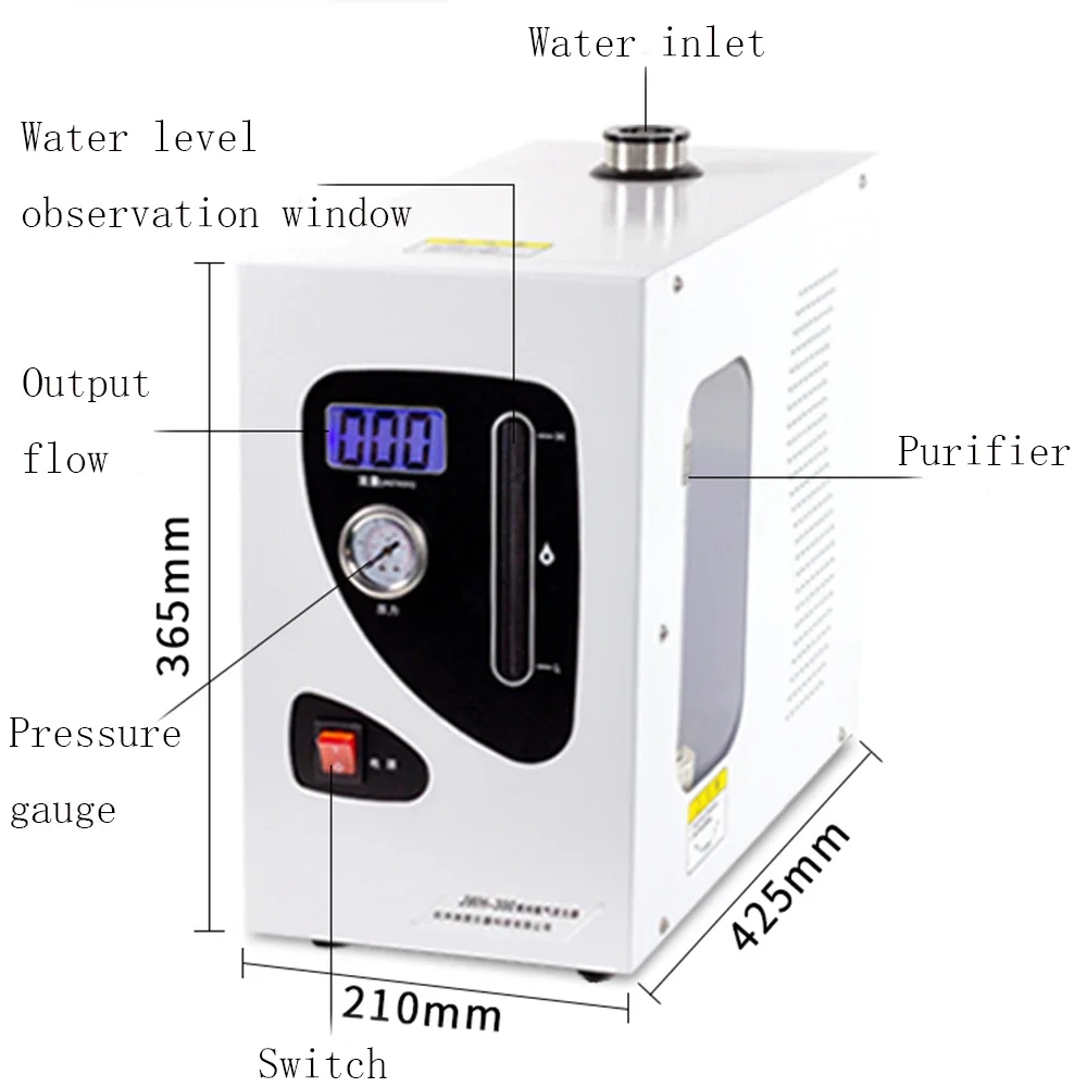 High-Purity Hydrogen Gas Generator - 0-500ml/min, 99.99% Purity, 150W Power Consumption Hydrogen Source