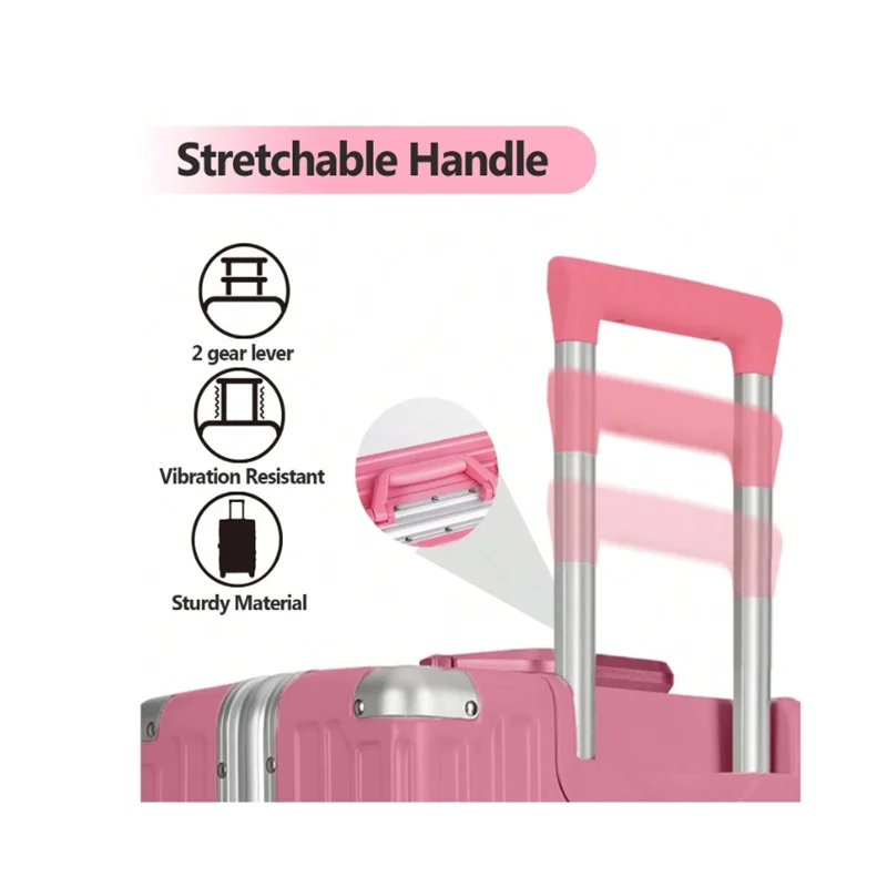 Ensemble de bagages durables pour hommes et femmes, roue tournante PC + ABS, valise de luxe, bagage à main, voyage d'embarquement, nouveau, 2024, 20, 24, 26/28