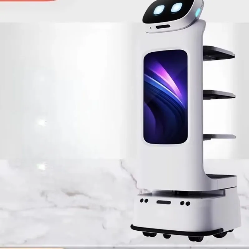 روبوت توصيل الطعام الذكي لمطعم الفندق، توصيل الطعام الأوتوماتيكي بالكامل، خدمة النادل