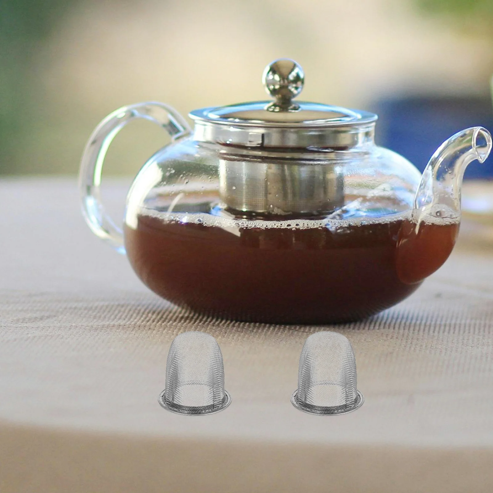 

2Pcs Stainless Steel Fine Mesh Tea Strainer Set Reusable Infuser for Loose Leaf Brewing Smooth Enjoyable Experience