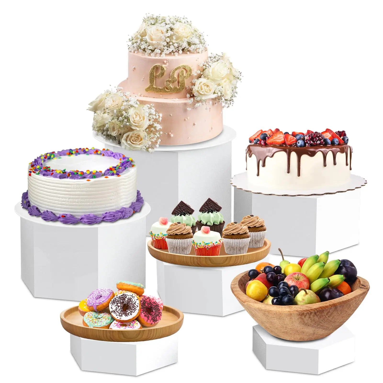 

Acrylic Dessert Riser Catering Riser Party Wedding & Event Decoration Display Shelf Acrylic Cube