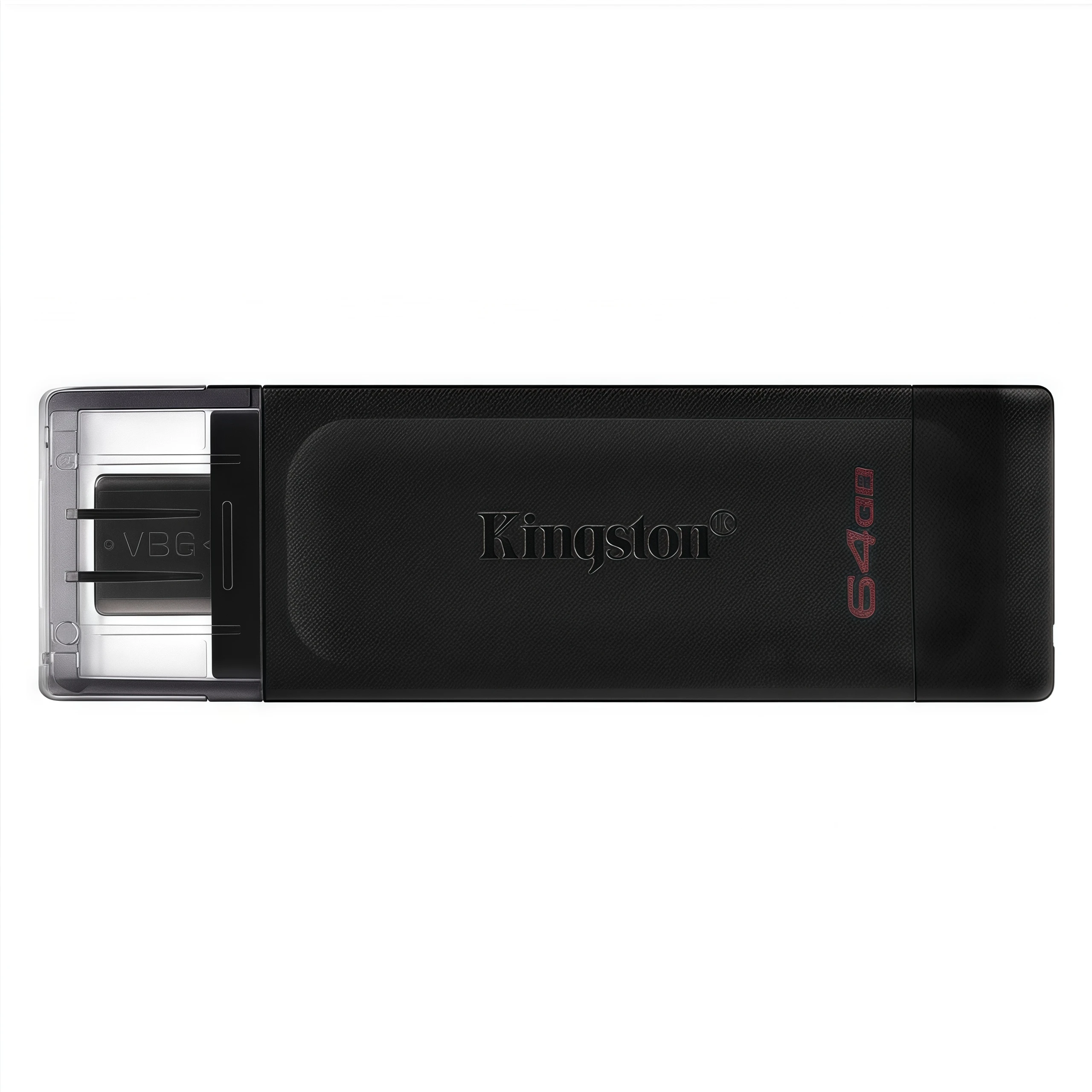 Unidade flash USB Kingston USB 3.2 Gen1 Type-C de alta capacidade, preta, compatível com Android, Apple, carro, telefones celulares e PC