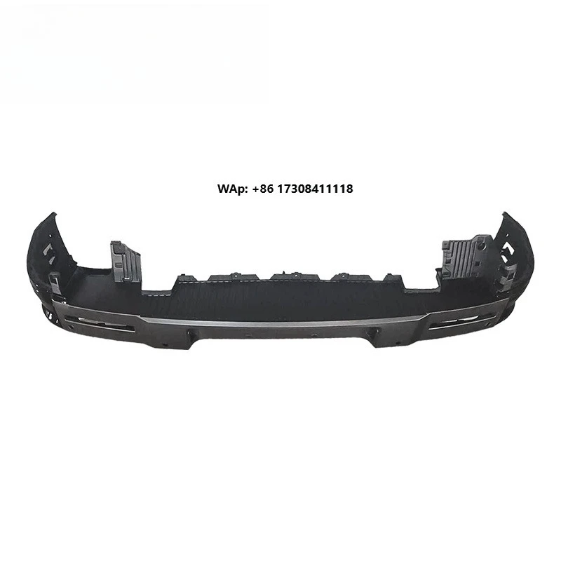 New Rear Bumper Assembly with Exhaust Clips-Clip-on Attachment Obsidian Black OEM