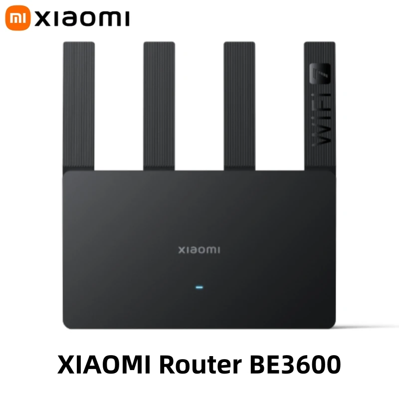 Xiaomi Router BE3600 Black WiFi 7 2.4/5GHz Dual Bands 160 Mhz 3570Mbps Mesh Networking Gaming Acceleration 2.5G Ethernet Port