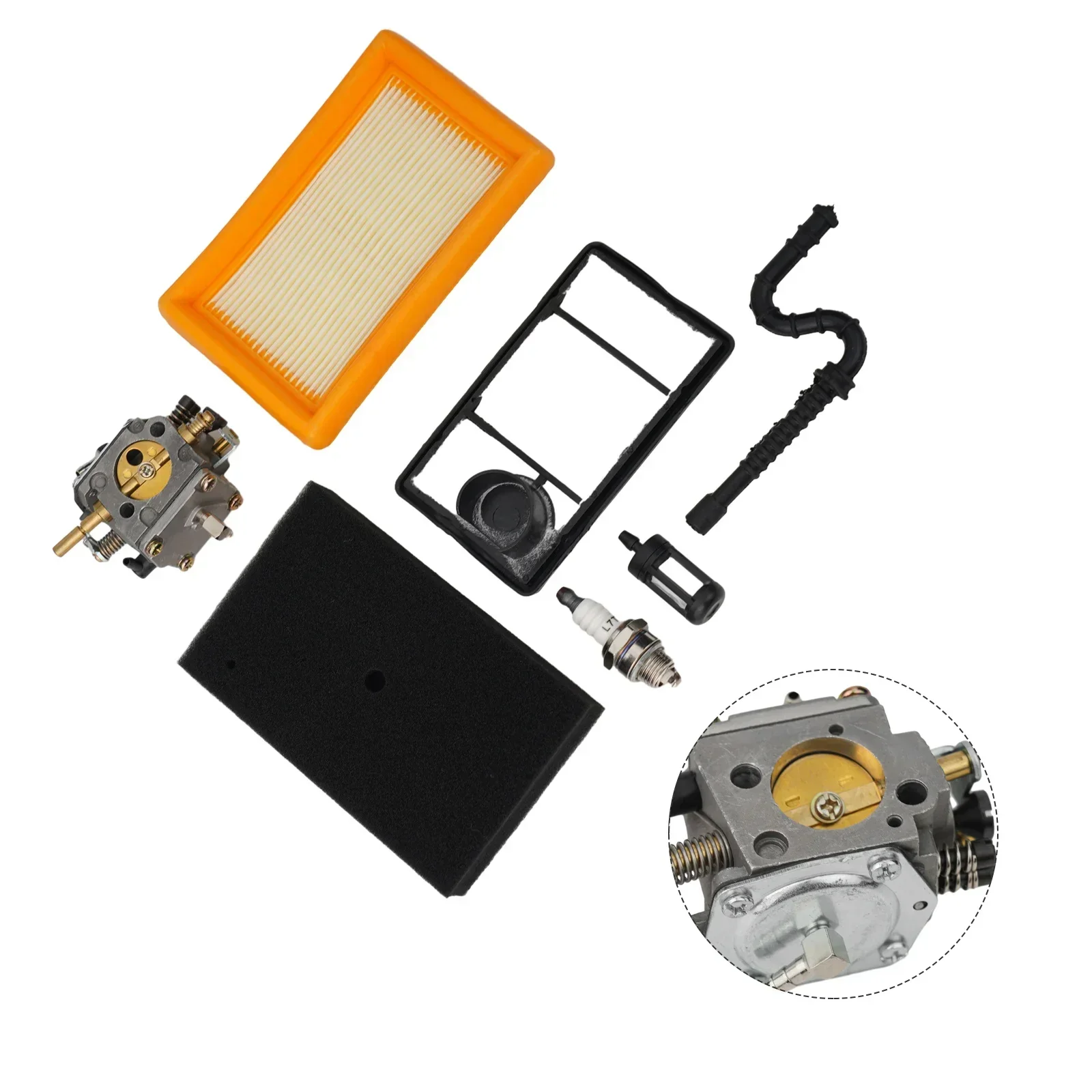 Carburetor Air Filter Kit for TS400 Concrete Cut Off Saw Model 4223 120 0600 Includes Fuel Pipe and Multiple Filter Components