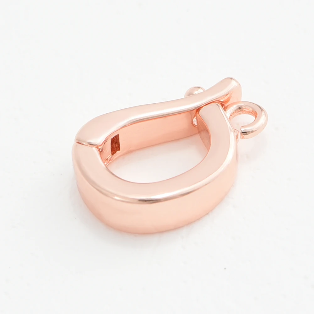 1PCS 18K Gold Plated Pendant Bail Clasps Connector Fastener DIY Accessories Hinged Necklace Enhancer Jewelry Materials For Women