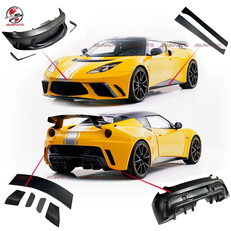 

Popular Evora GTE Style Carbon Fiber Front Bumper Rear Bumper Lip For Lotus Evora Facelift Side Skirts Wing Body Kit