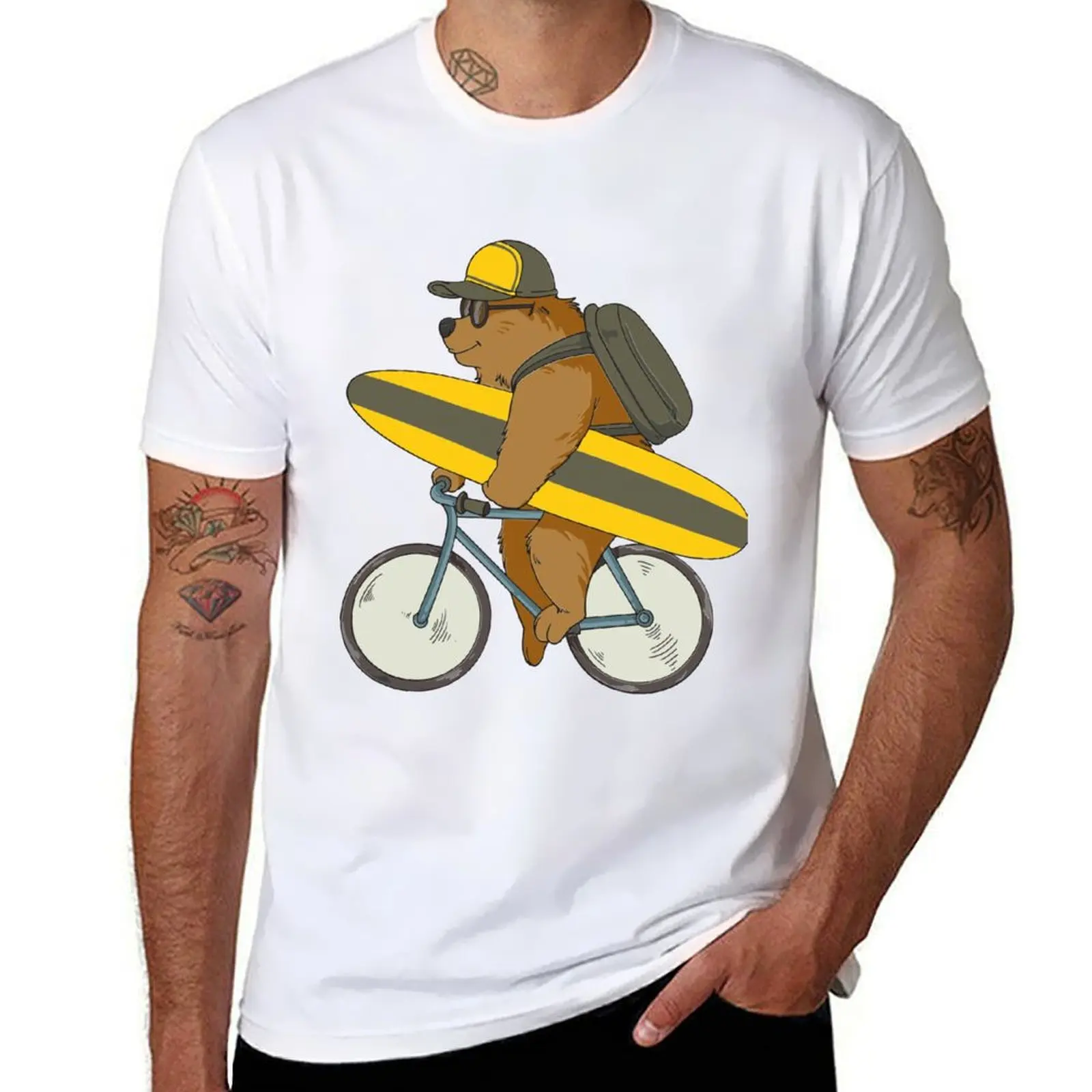 

Bear pack T-Shirt t shirt cotton t man shirt Surfing cotton