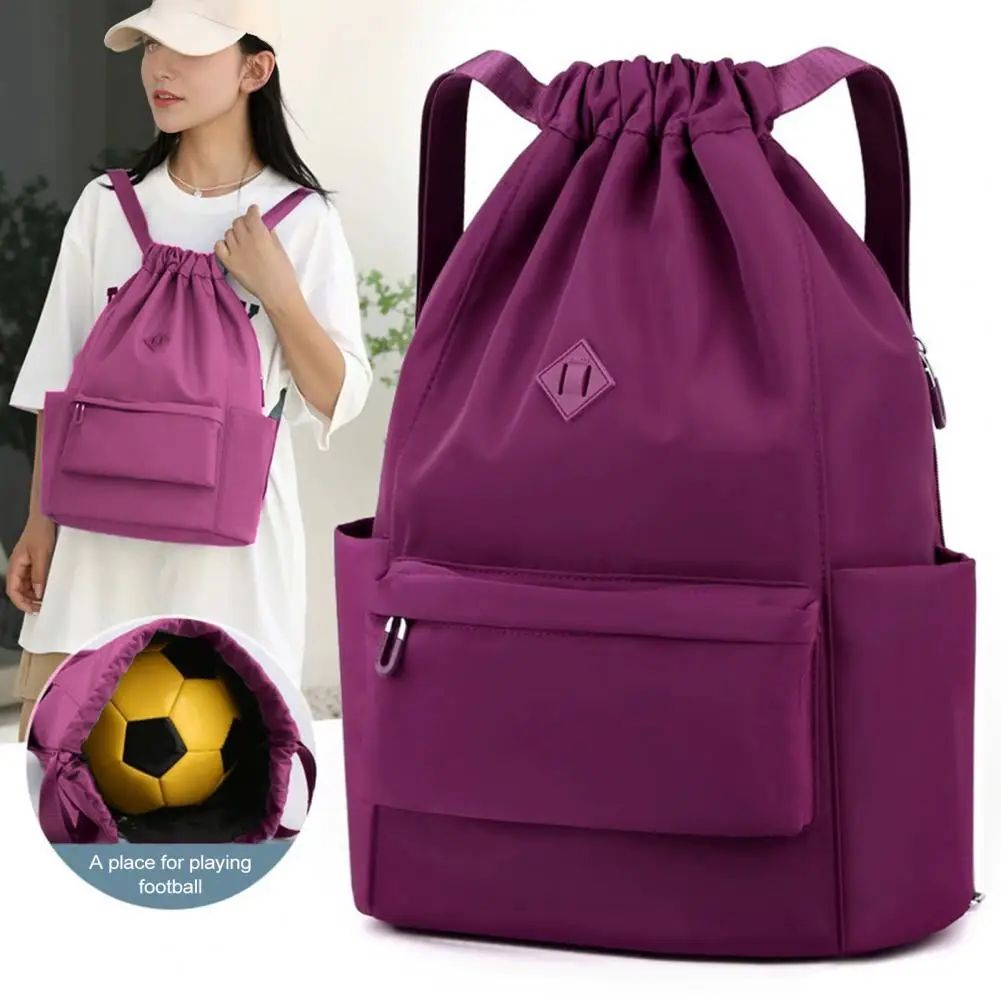

Sports Drawstring Backpack Water-Resistant Sackpack With Large Capacity Gym Swim Beach For Women And Men To Hold Daily School ﻿