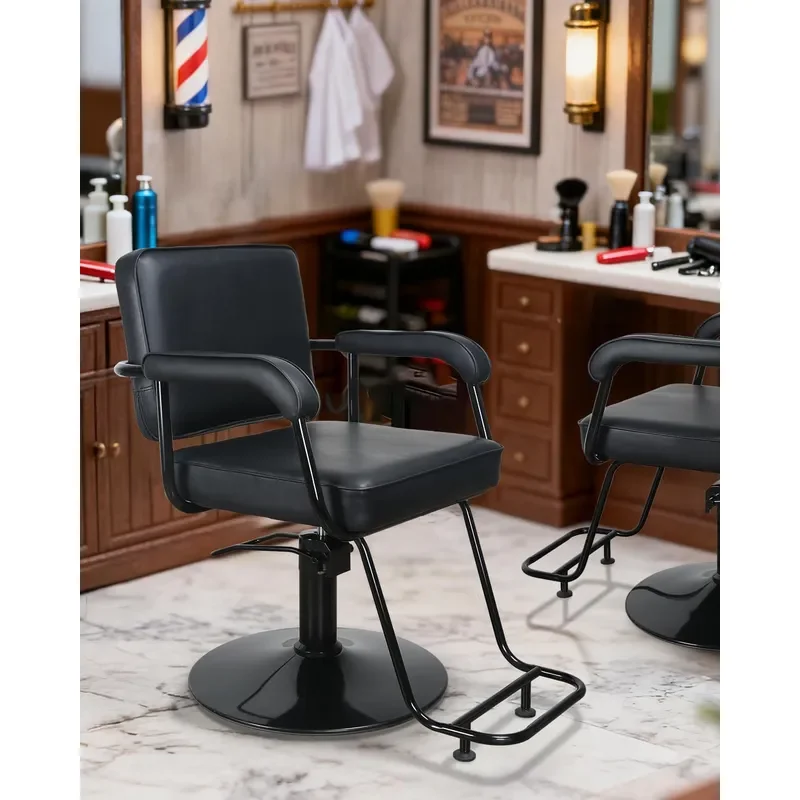 Salon Chair for Hair Stylist Hydraulic Hair Salon Chair Black - view 2