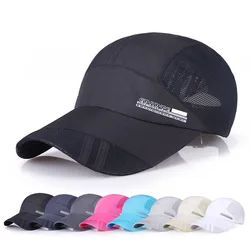 Gorra de béisbol de moda para hombre, ajustable, deportes al aire libre, correr, Snapback Bone, sombrero de Sol de verano, malla fina transpirable, gorras de secado rápido