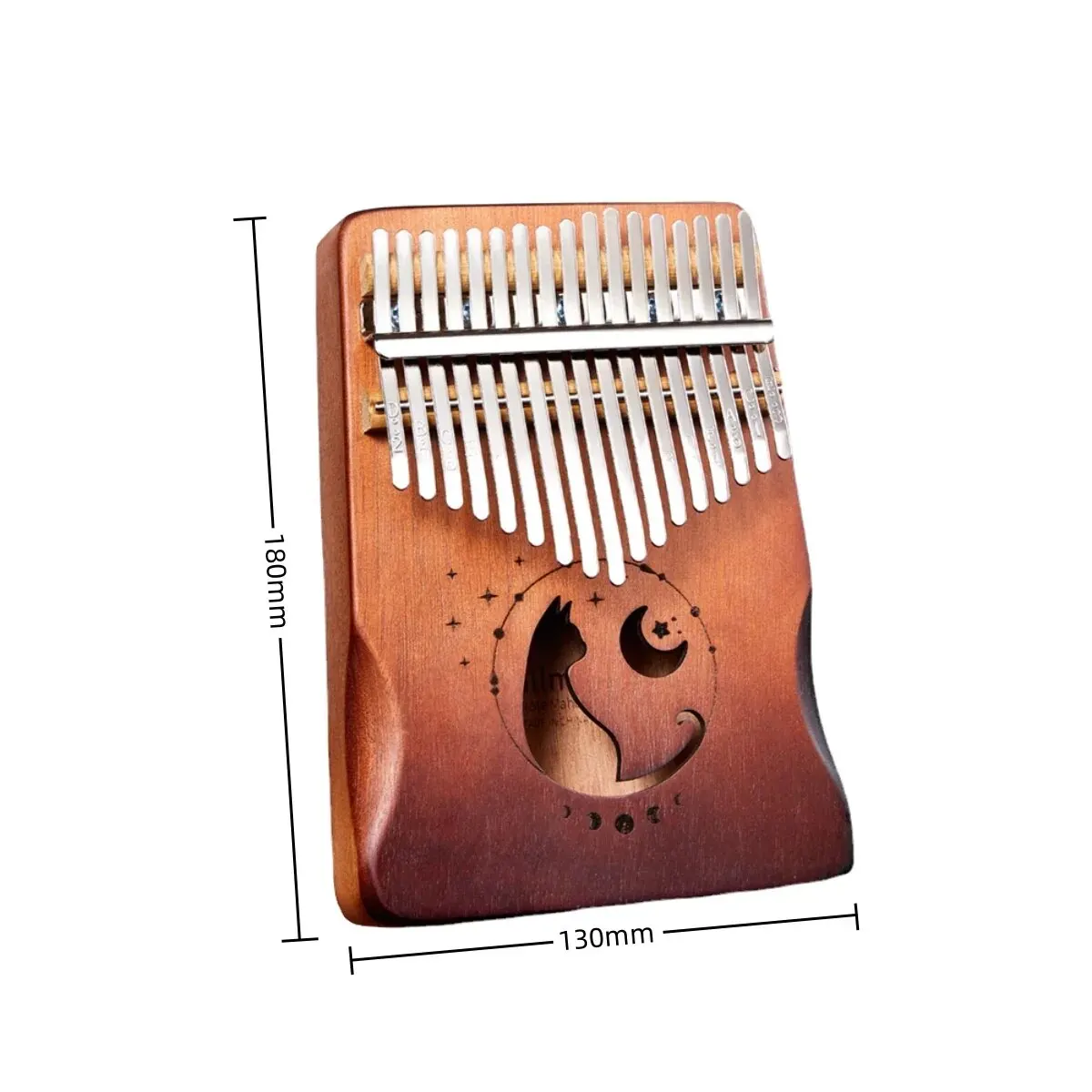 17 21Keys Kalimba Thumb Piano Solid Wood Veneer Keyboard Musical Instrument Kalimba Finger Piano Christmas Gift for Music Lovers