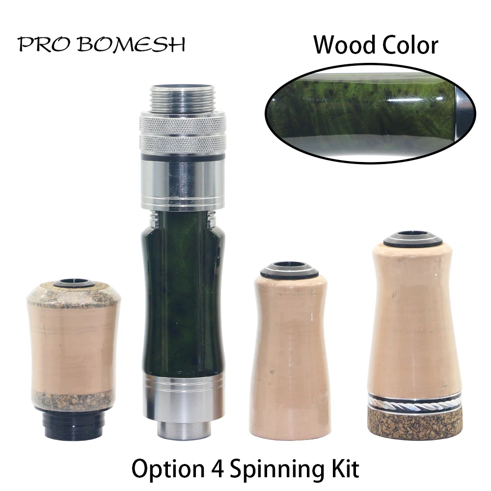 Pro Bomesh Holz Spinning Casting Reel Sitz Split 3A Kork Griff Kit DIY Forelle Angelrute Gebäude Komponente Reparatur Zubehör – Detail 18