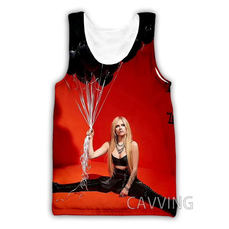 New Fashion Women/Men's 3D Print  Avril Lavigne  Tank Tops Harajuku  Vest  Summer Undershirt Shirts Streetwear   V01