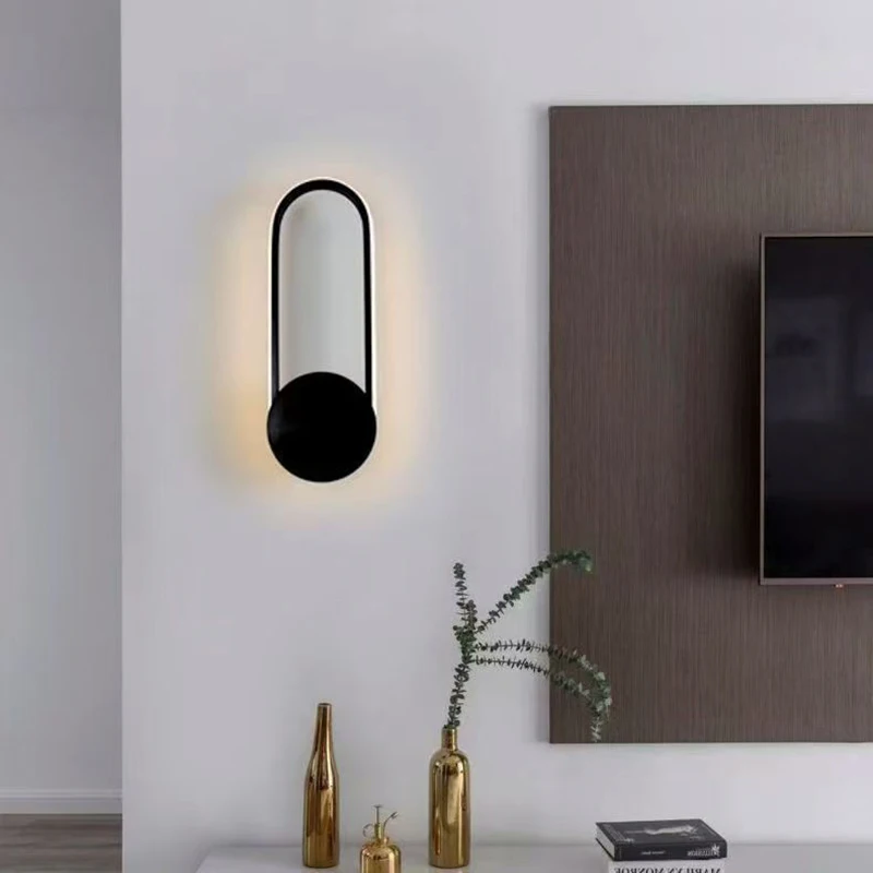 Modern minimalist and stylish LED wall lights bedroom bedside lamps indoor home background walls decorative art wall lights