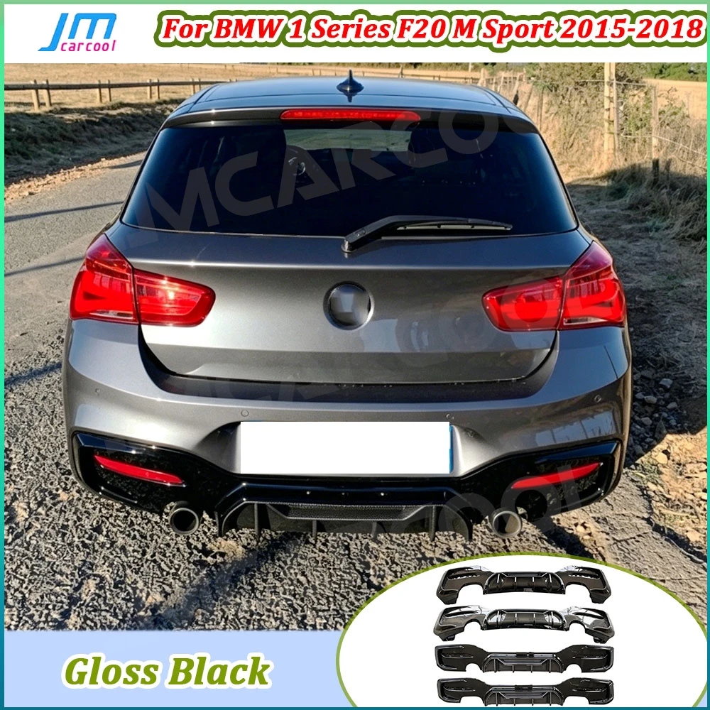 

ABS Gloss Carbon Car Rear Bumper Lip Diffuser for BMW 1 Series F20 M Sport M135i M140i 2015-2018 Rear Diffuser Cars Accessories