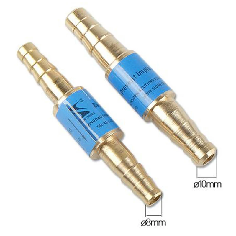 1pc 6mm/8mm/10mm Pipe Flashback Arrestors Of Acetylene & Oxygen Fuel Check Safety Valve