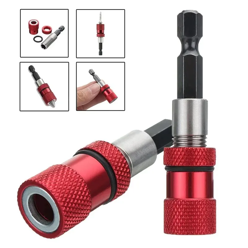 1pcs Adjustable Screw Depth Magnetic Screwdriver Bit Holder 1/4 Inch Hex Driver  Quick Holder