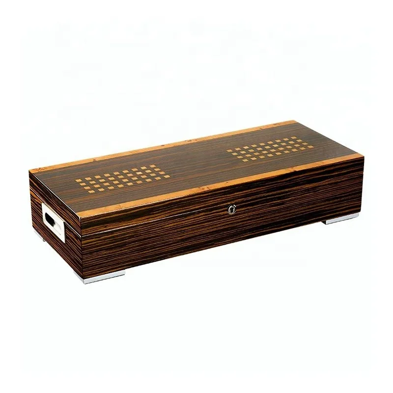 Customized Luxury Cigar Humidor with Magnet for Hygrometer & Humidifier