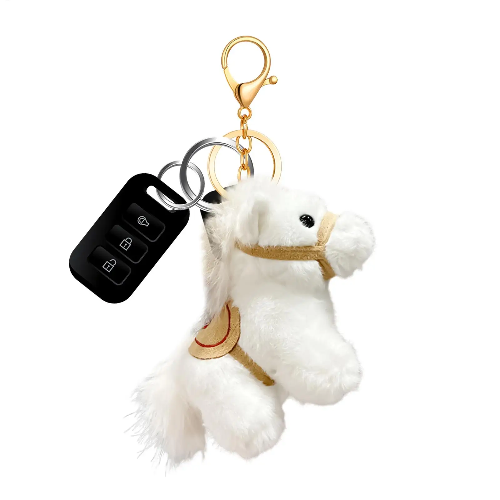 Llaveros de caballo para mujer, muñeco bonito de Año Nuevo 2026, colgante de monedero de caballo alto de 3,93 pulgadas para hombres, familia, novia, niña, niño, cumpleaños para niños