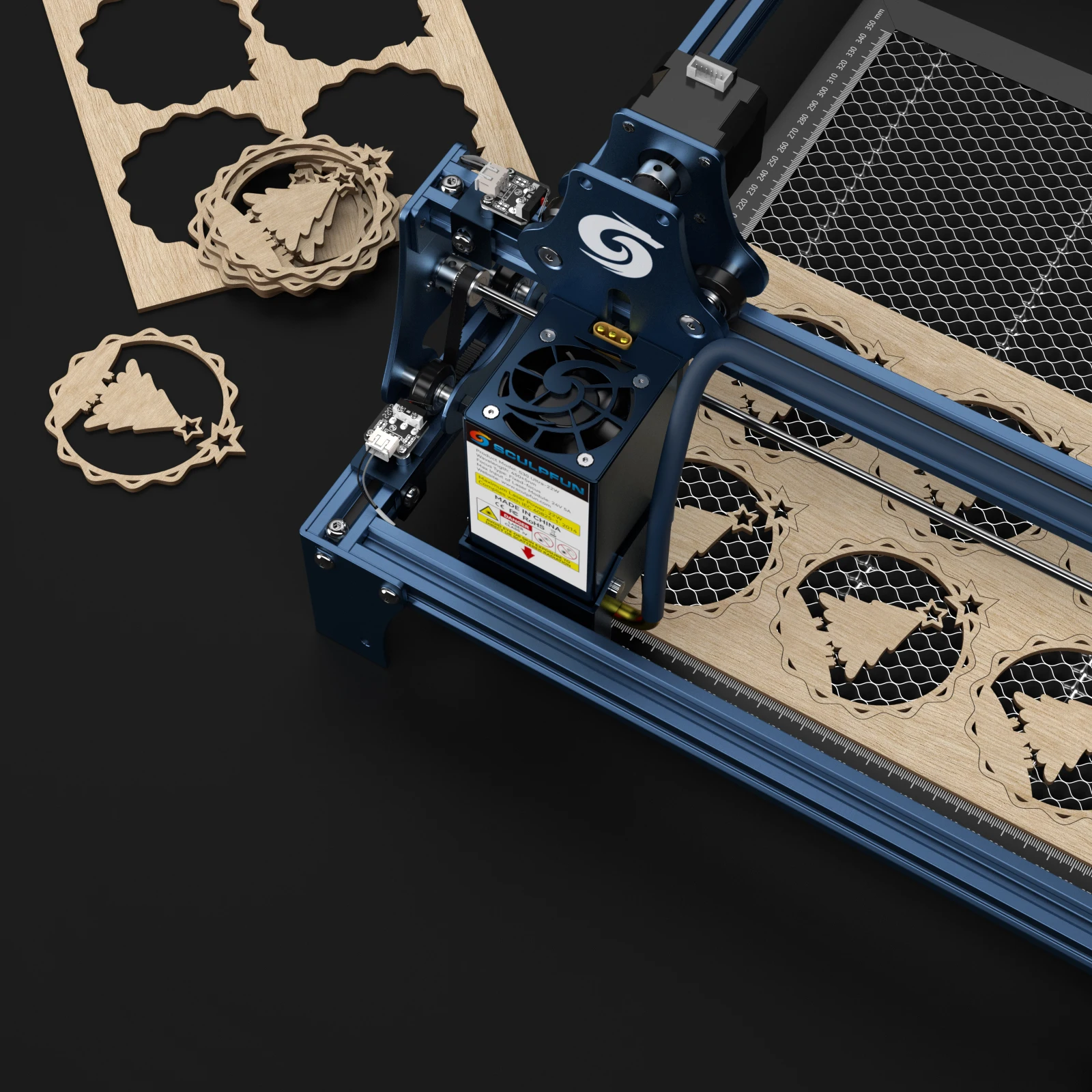 حزمة مجموعة ترقية SCULPFUN S9 إلى S30 Ultra-33W تأتي مع وحدة ليزر 33 وات 32 بت مضخة مساعدة هوائية عالية السرعة XY Li