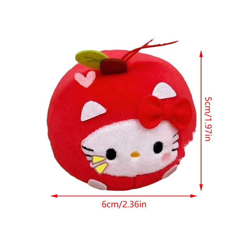 Sanrio Cartoon Hallo Kitty Plüsch gefüllte weiche Puppe Schlüssel bund Plüschtiere Tasche Anhänger Zubehör Mädchen Geschenk Kinderspiel zeug