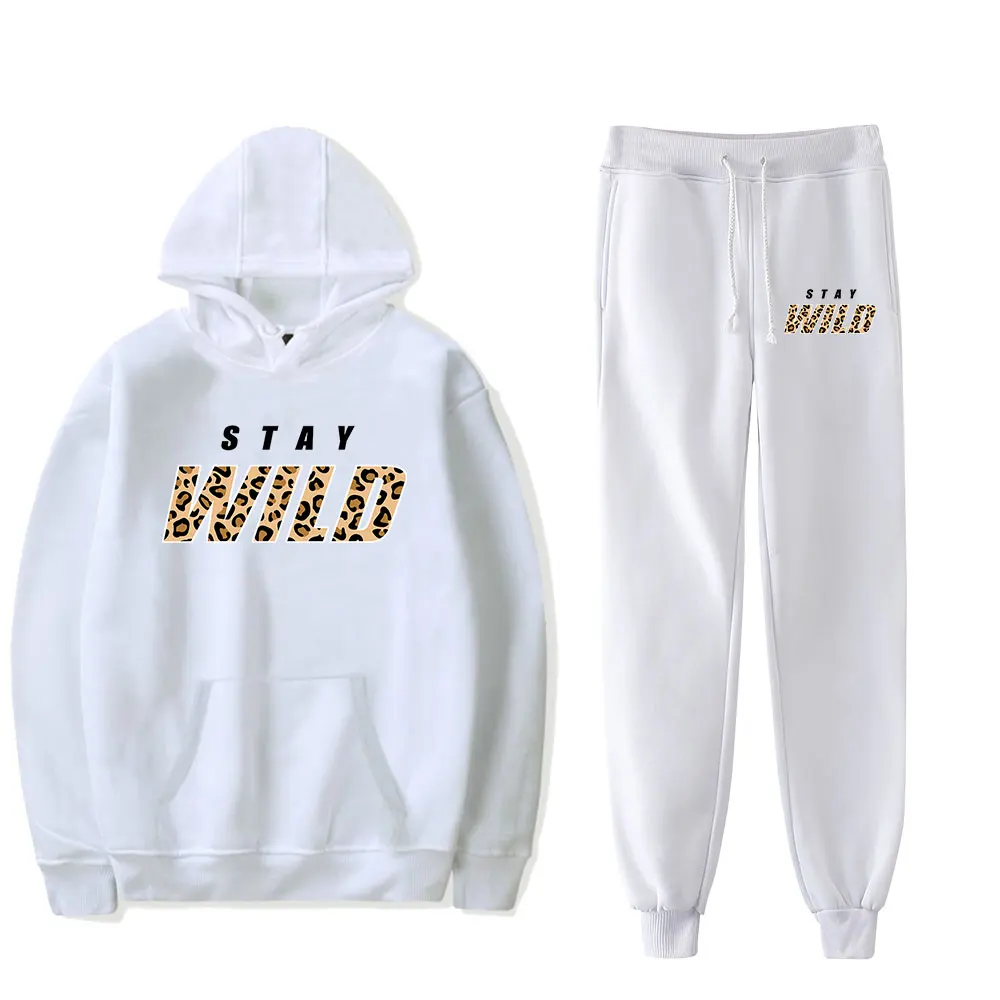 Ben Azelart Stay Wild Vintage 90s PULLOVER Merch Hoodies Set Men Women Hoodies Pants Two-Piece Fashion Pullover Sports HOODIE