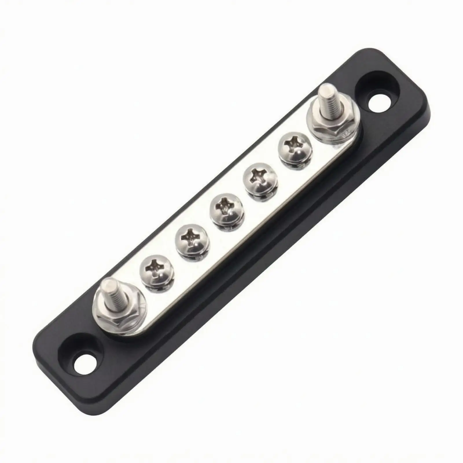 Busbar with Insulating Mounting Base 48 Voltios DC Rated Tinned Copper Busbar Insulated Screw Terminal Power Distribution Block