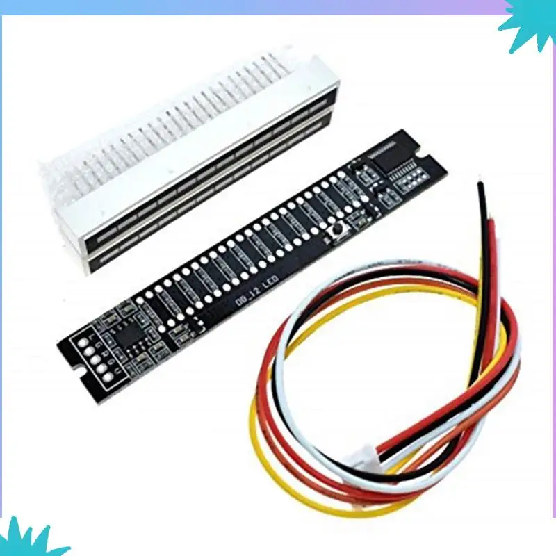 ABZW 2X 미니 듀얼 12 레벨 표시기 VU 미터 스테레오 증폭기 보드 AGC 모드, DIY 키트가있는 조정 가능한 광속 보드