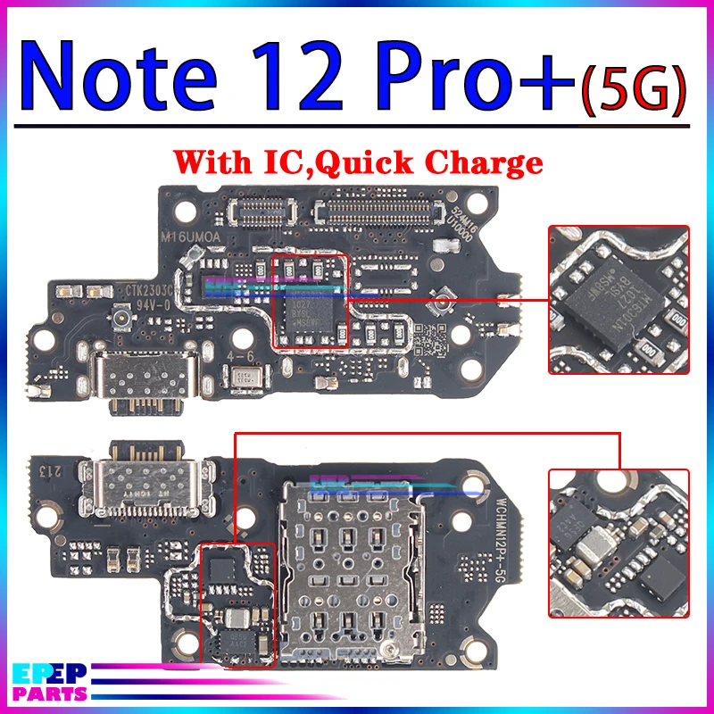 Usb Dock Charger Connector for Xiaomi Redmi Note 12 12S 13C Pro Plus + 4G 5G Charging Board Module Flex Ports