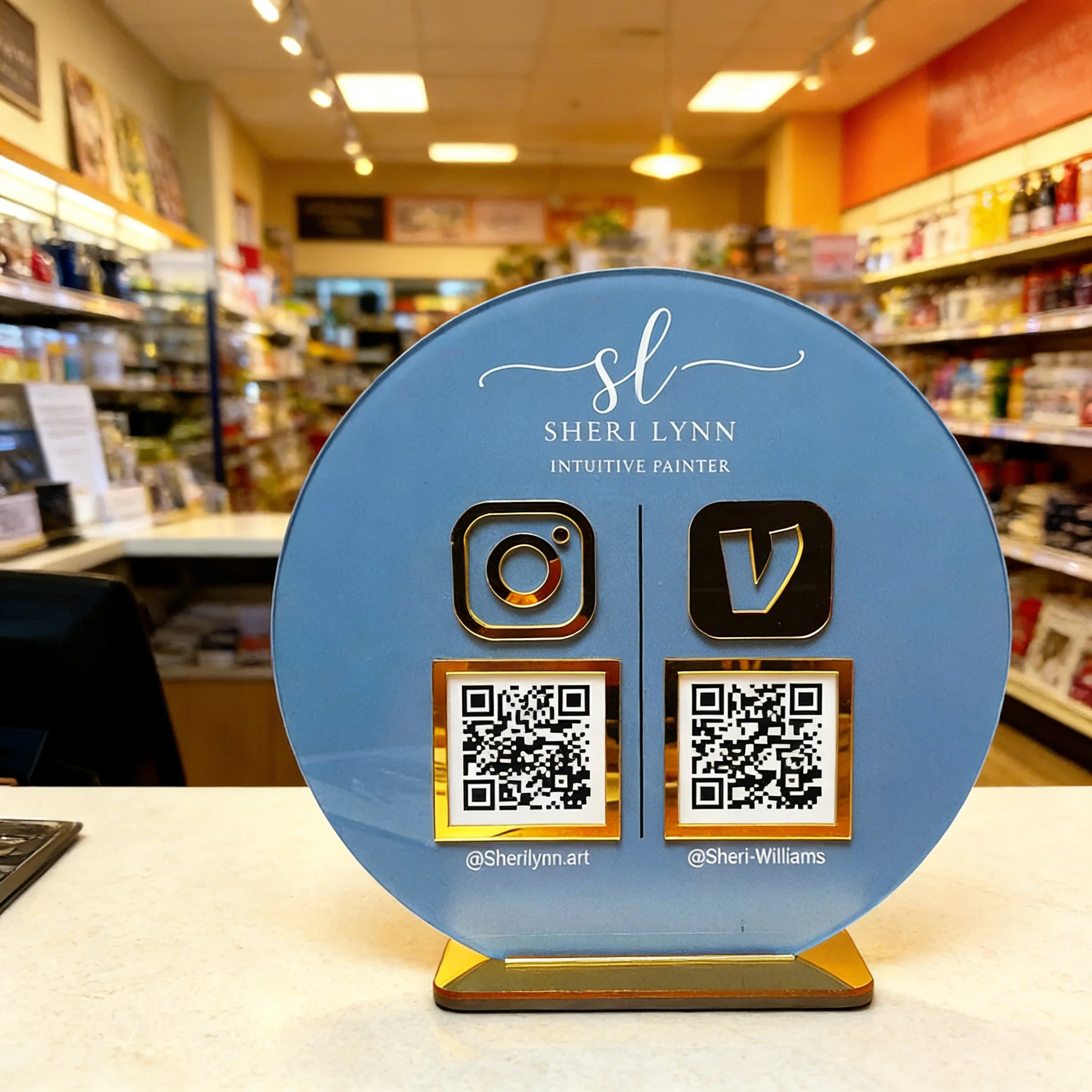 Personalized Acrylic QR Code Desktop Display Stand Suitable For Retail Stores For Shop Front Counter Promotion And Customer