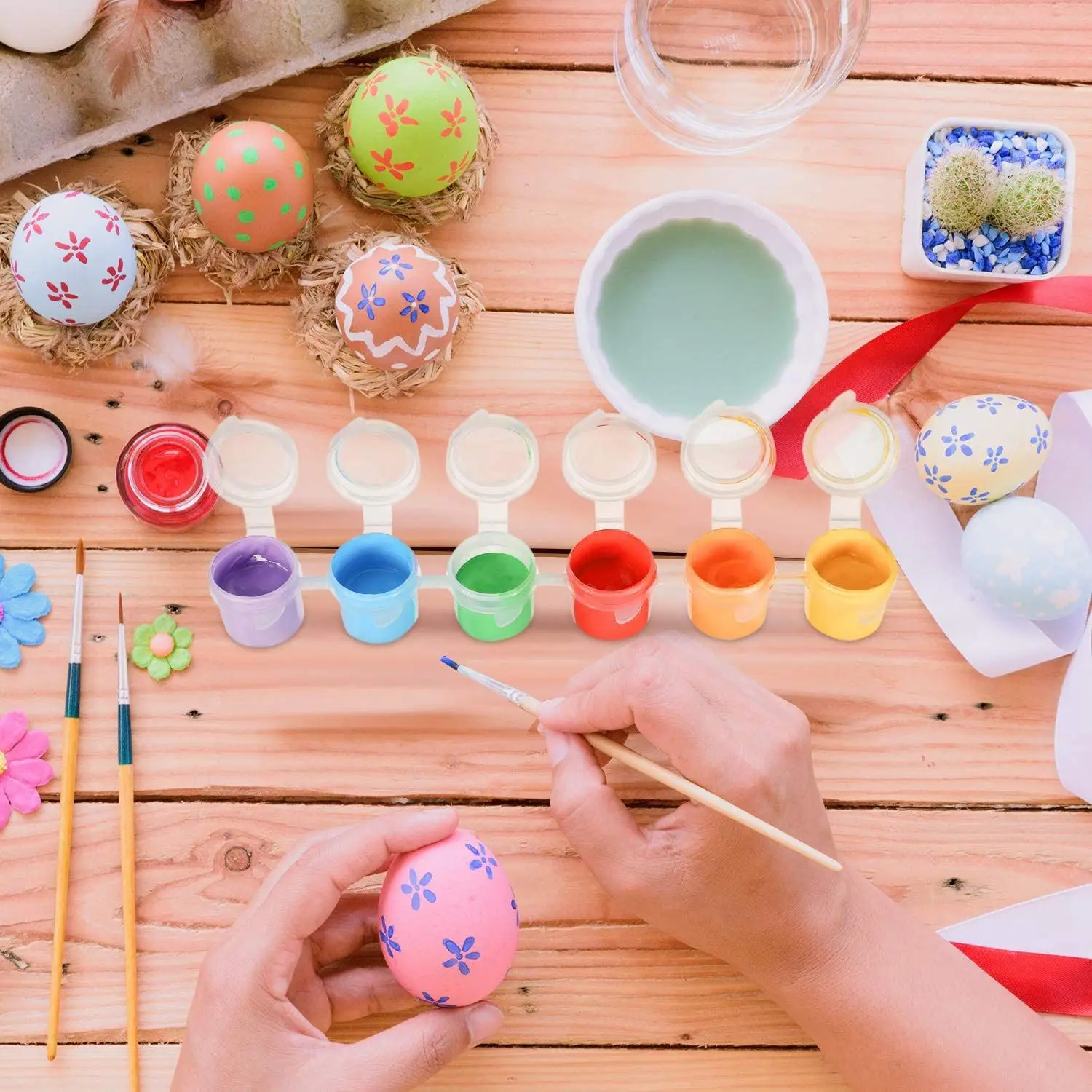 24 Strips 5Ml Empty Paint Strips Paint Cup Pots Clear Storage Containers Painting Arts Crafts Supplies 144 Pots in