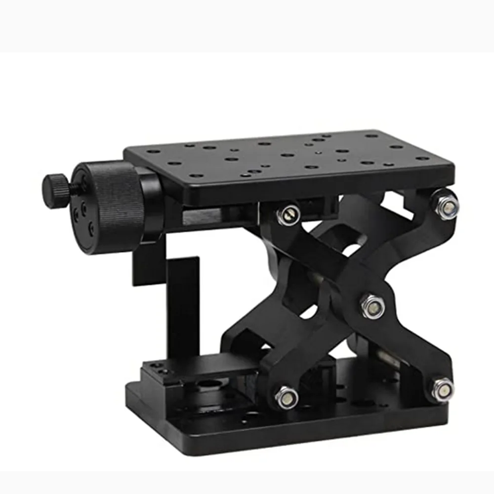 PT-SD408S 60mm Travel Manual Lab Jack Z-axis Optical Lift Manual Optical Sliding Lifting Platform Table with Ruler