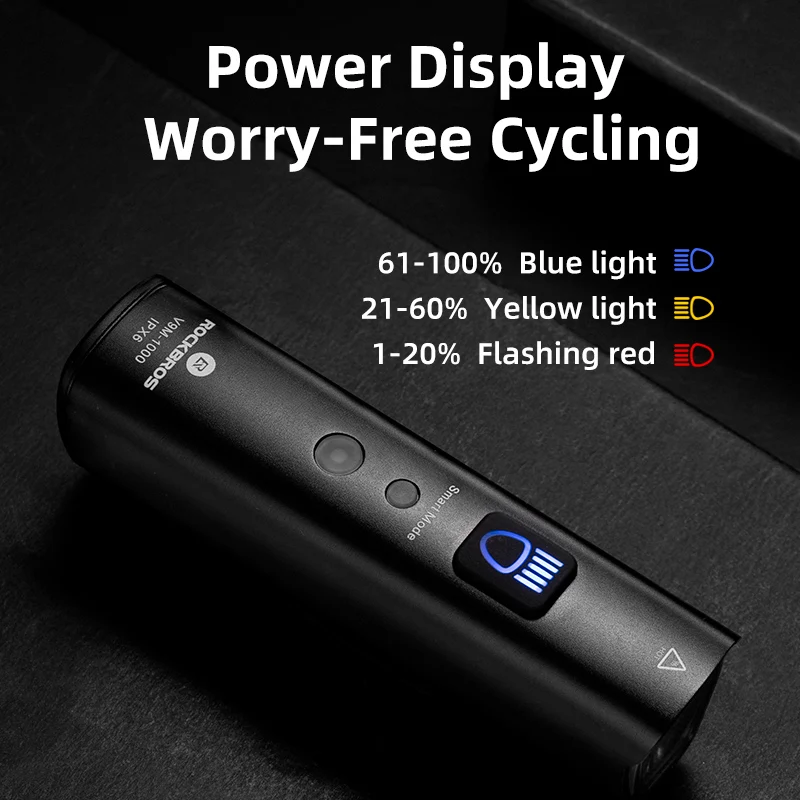 OCKBROS 1000Lumen Bike Light Smart Vibration Sensing Front Bike Lamp MTB Road Bicycle Headlight LED Cycling Flashlight Lantern