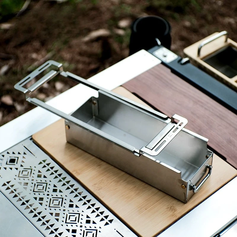 Outdoor camping Stainless steel 0.5/1 unit Pull-out storage box Seasoning box
