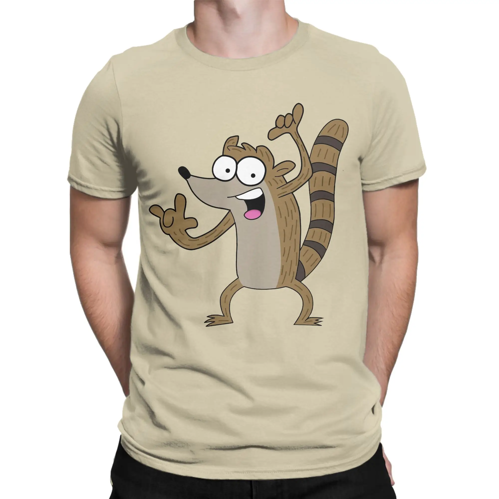 Regulars Show Rigby T-Shirt Unisex Cotton Tops Novelty  Crewneck Short Sleeve