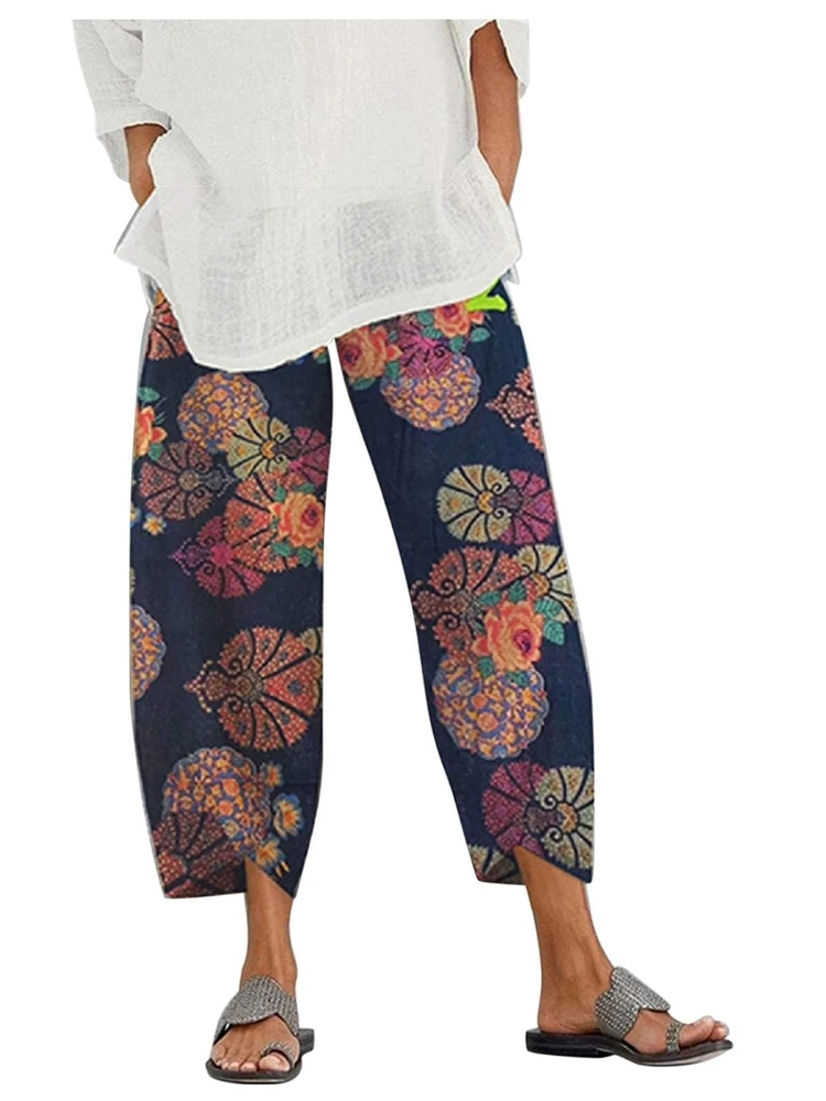 

Casual Women's Palazzo Pants Fashion Retro 3D Pattern Printing Outdoor Sports Daily Casual Elegant Plus Size Women's Clothing