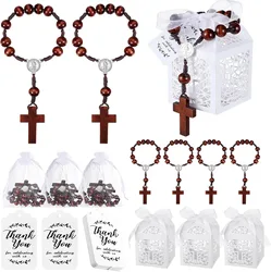 6/12pcs Baptismal Bible Mini Baptismal Religious Cross Bulk Gift Men's First Communion Gift First Communion Baptismal Party Gift