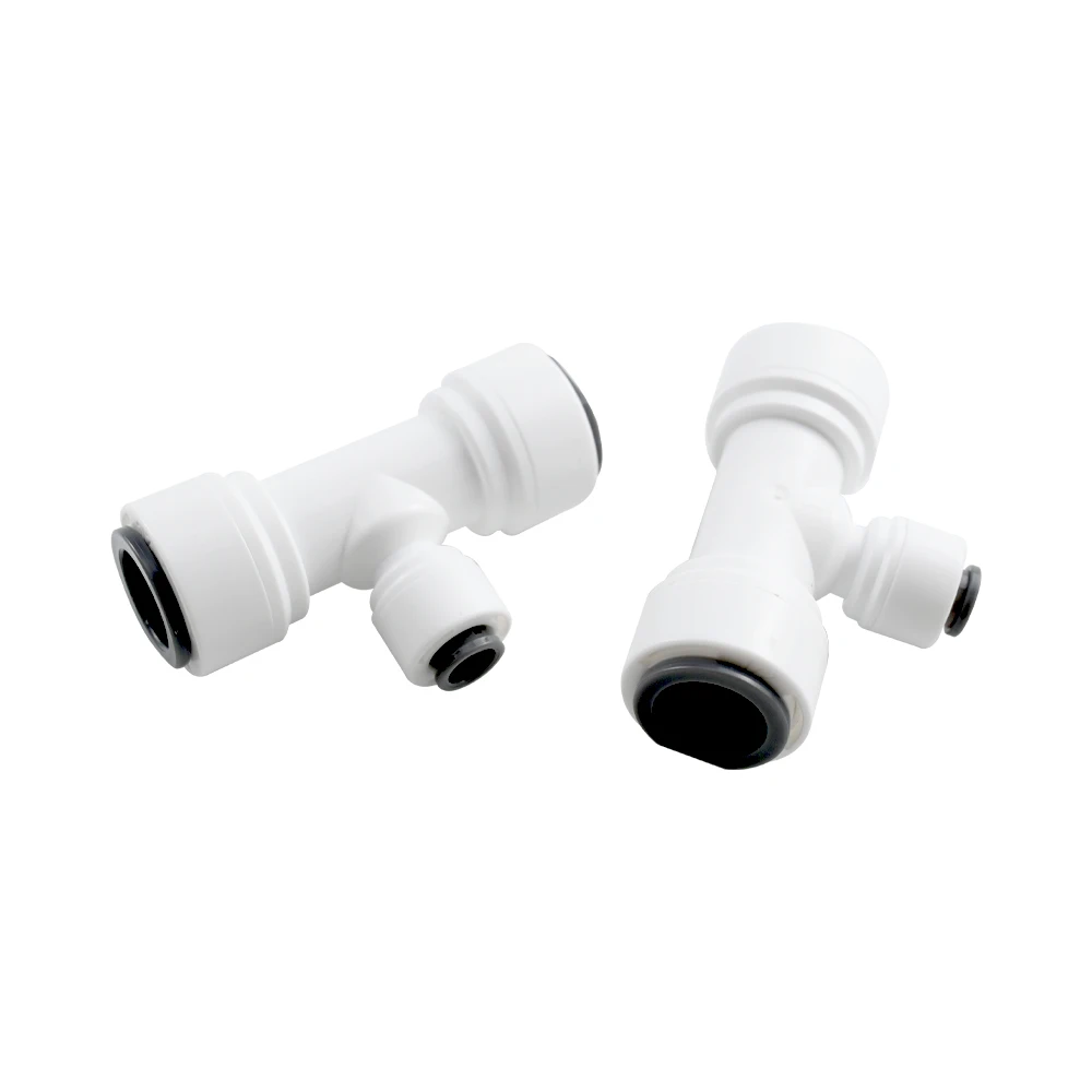 13 MM to 6.35MM Tee Connector Quick Fitting Push To Connect For RO Water System For 13MM Pipe Pack 10 Pcs