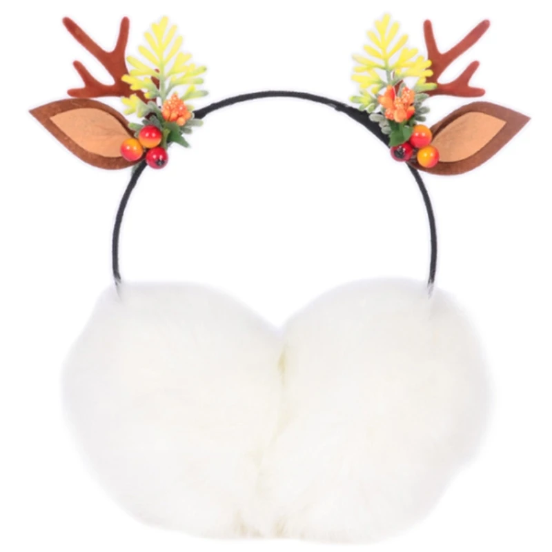 Phong cách mới Nai Sừng Tấm Earcaps Lông Cừu Mùa Đông Earmuffs Cho Trẻ Tuần lộc Earmuffs Dễ Thương