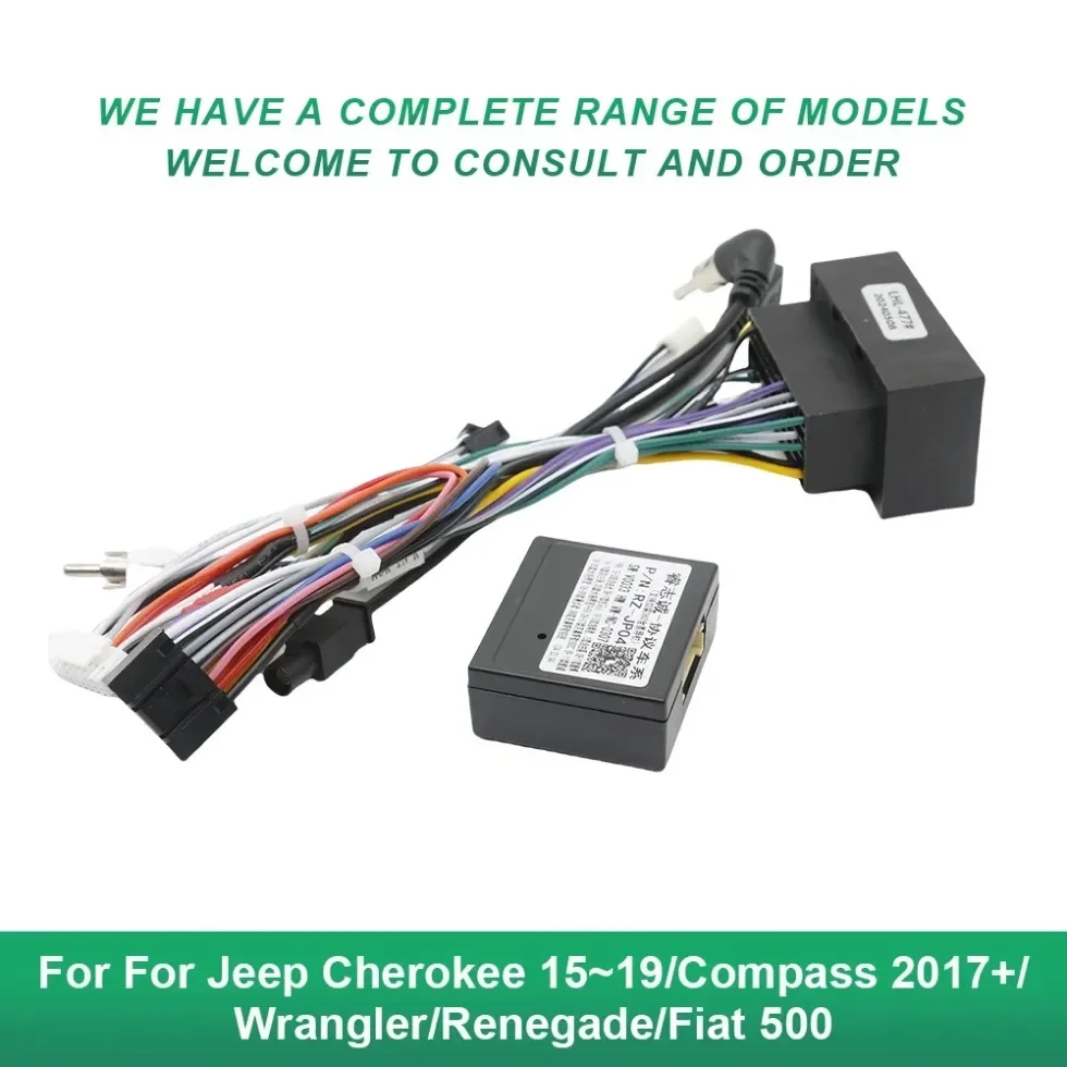 

Car 16pin Android Wiring Harness USB Cable With Canbus For Jeep Cherokee 15~19/Compass 2017+/Wrangler/Renegade/Fiat 500