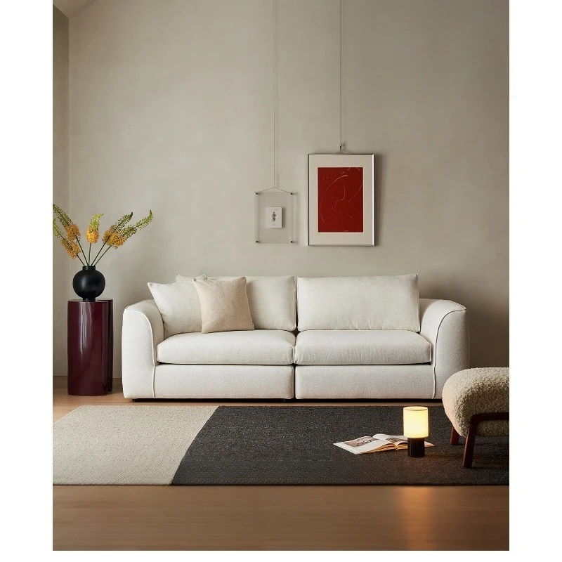 

Straight row three-person Z cream rice apricot-2.28 meters three-person split