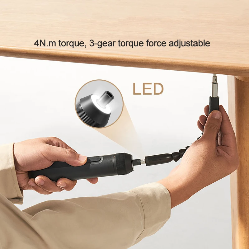 XIAOMI MIJIA صندوق الأدوات الكهربائية/دليل مفك وجع كماشة 2000mAh Type-C العالمي عمود مرن صندوق تخزين أدوات #4