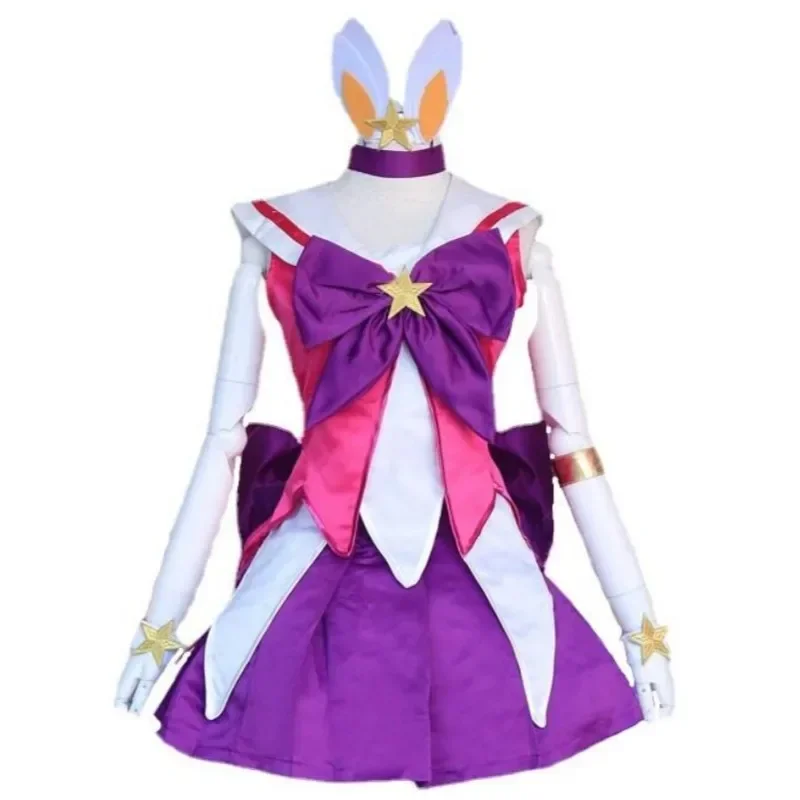 Gra LOL Star Guardian Luxanna Crownguard The Lady of Luminosity Cosplay Costume Wig Anime Hallowen Sexy Woman Uniform Suit