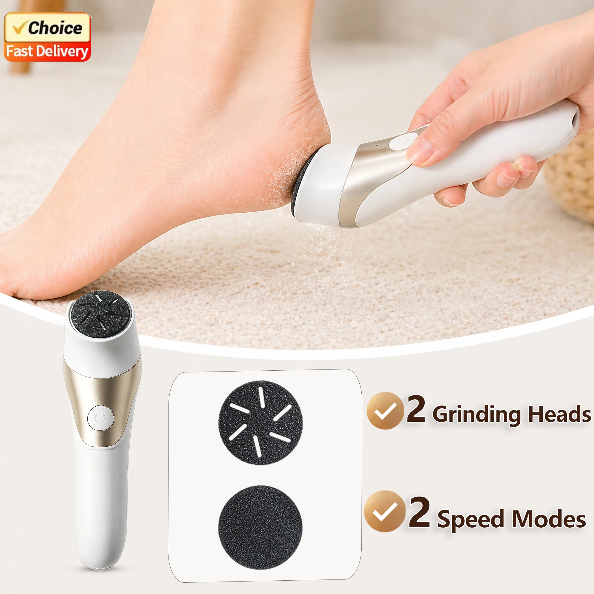 2026 New Electric Callus Remover Foot File Set Dead Skin Hard Skin Cracked Heel Remover Pedicure Tool Kit for Feet Care Home Use