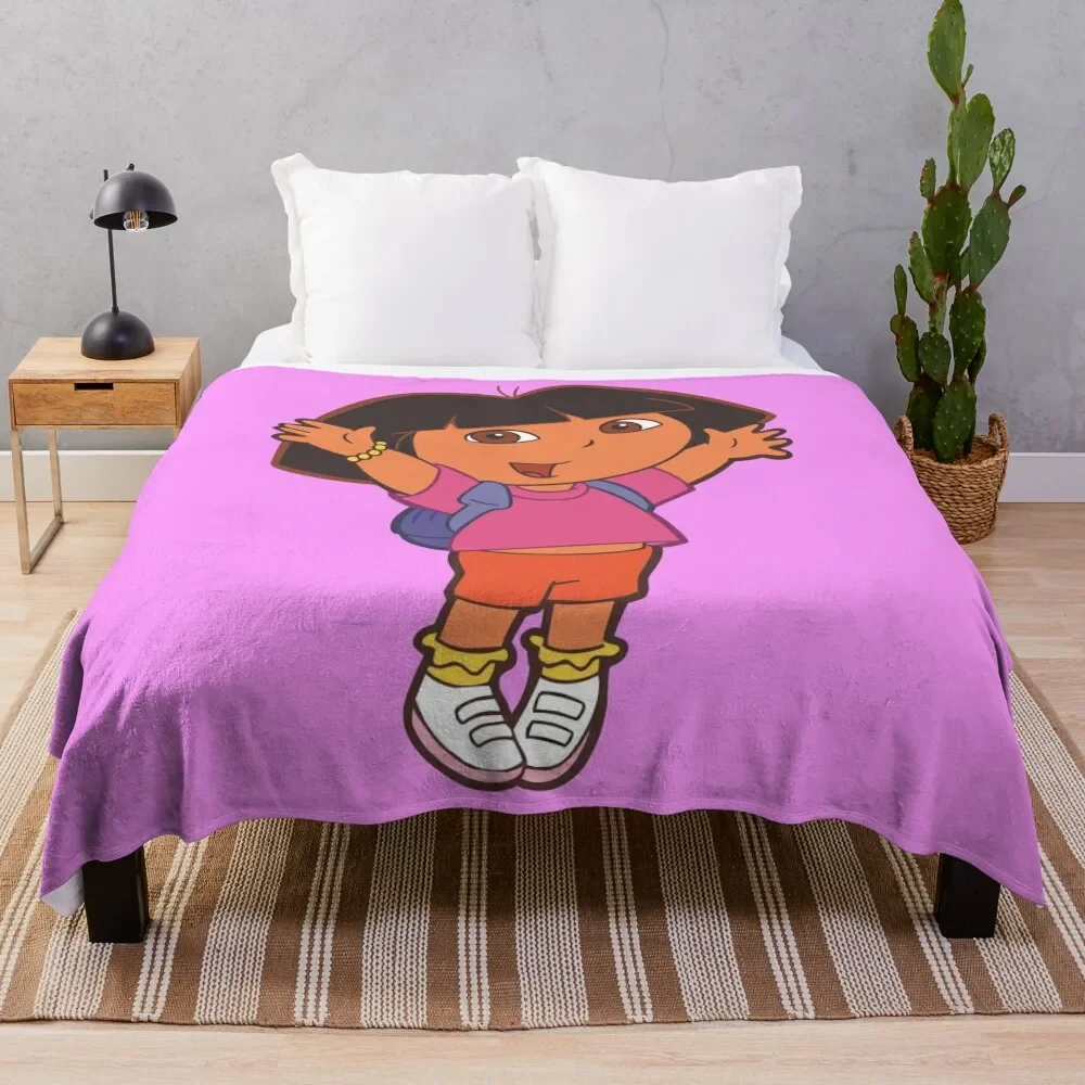 dora Throw Blanket Summer Beddings bed plaid Blankets