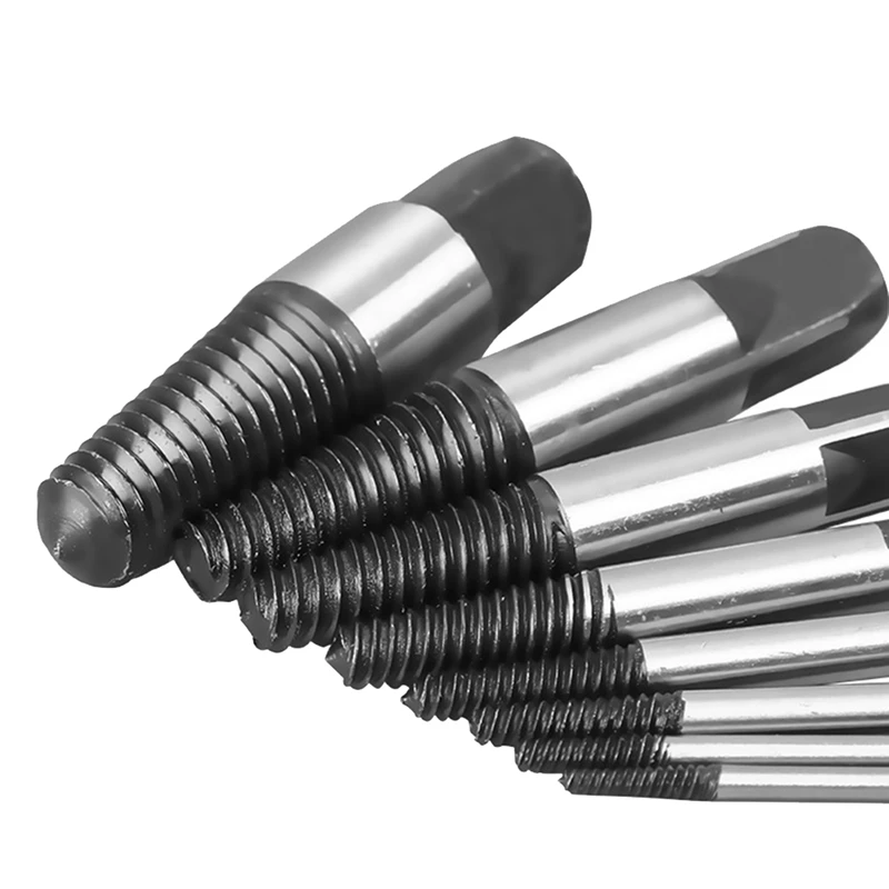 Estrattore di viti da 8 pezzi estrarre l'estrattore di tubi dell'acqua danneggiata viti a bullone rotto rimozione di utensili per la lavorazione del legno punte da trapano