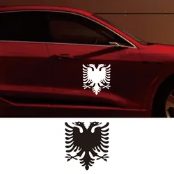 Vinyl Decal Albanian Double Headed Eagle Car Sticker Waterproof Auto Decors on Truck Bumper Rear Window