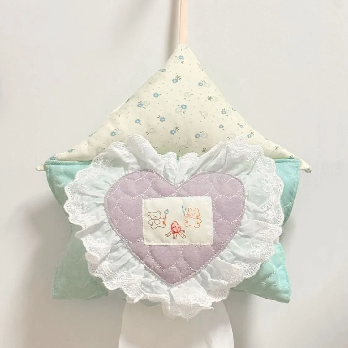 

New Pastoral Style Lace Tissue Box Creative Car Drawer Box Wall Mounted Home Living Room Storage Tissue Hanger