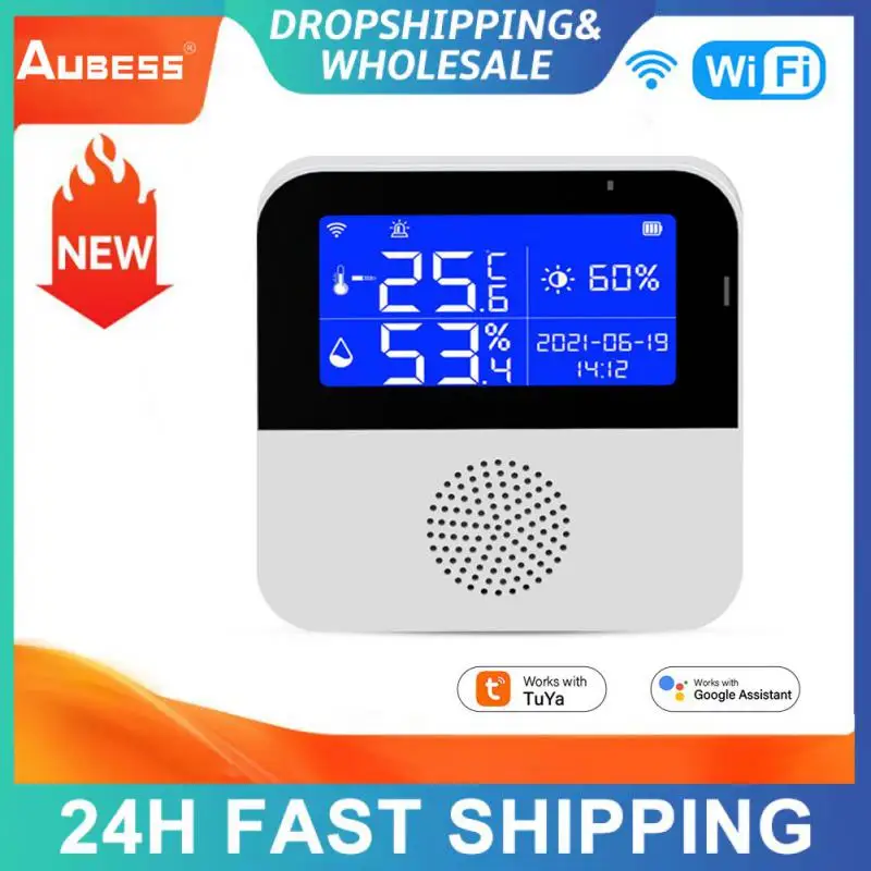 

Temperature Humidity Sensor Tuya Remote Monitoring Wifi Hygrometer Lcd Display Backlight Temperature Senor Greenhouse Water Usb